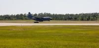 United States Air Force Reserve 403d Wing 53d Weather Reconnaissance Squadron 'Hurricane Hunters' WC-130J Hercules 75304 taking off on Tallahassee Regional Airport Runway 36.