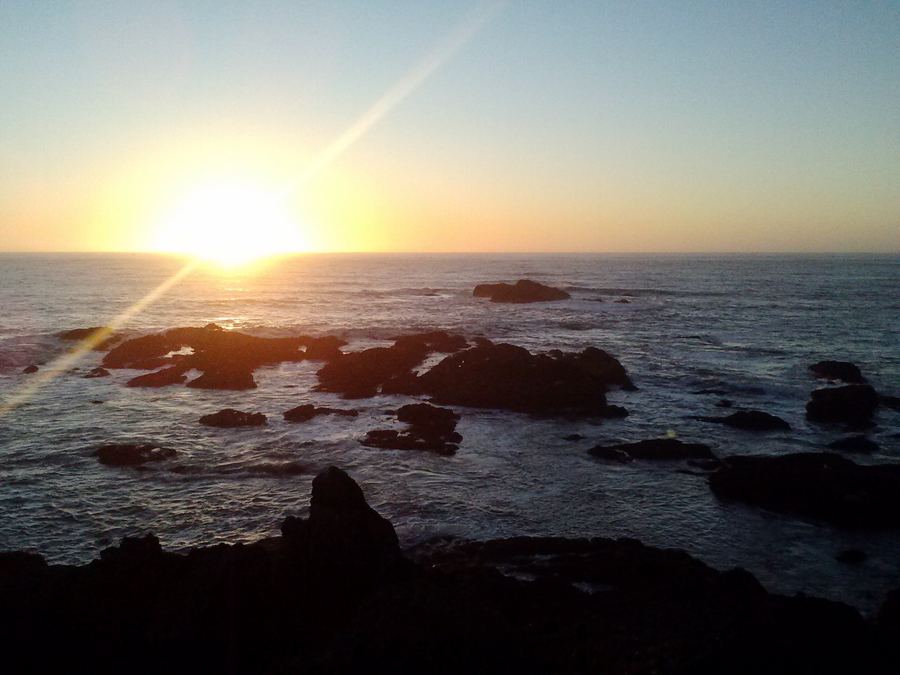 Pacific sunset from Pidgeon Point along the Pacific Coast Highway.