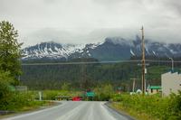 The intersection of Herman Leirer Road and Seward Highway (AK 9) on the way back to Seward from Exit Glacier.
