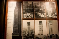 Information panel depicting the building's construction in the 80F visitors center of the Empire State Building (1931).