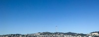 Twin Peaks and Sutro Tower from US 101 on a beautiful day.