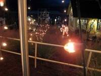 Holiday lighting at HarborWalk Village.