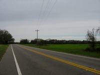 Rural farmland on Fort Road (SR 69) west of the 'Two Egg' road sign.