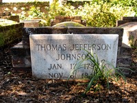 Brick burial vault of plantation founder Thomas Jefferson Johnson (1793–1847) in the Family Cemetery (1827) at Pebble Hill Plantation.