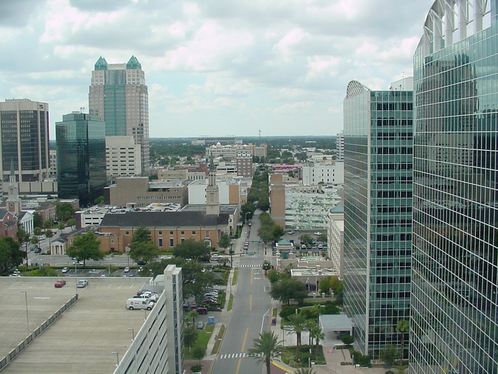 Downtown Orlando skyline from The Waverly.