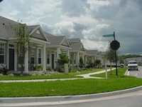 Row of new homes.