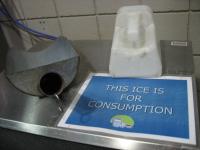 This ice in the DC Field wing corridor is for consumption.