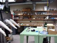 Laboratory workspaces next to the HE-43 Dri-Lab glove box.