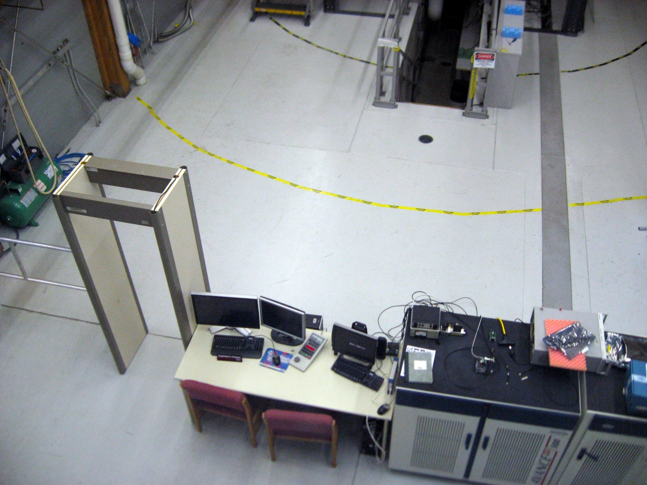 Metal detector and control consoles for the 900 MHz Nuclear Magnetic Resonance magnet.