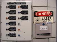 DC Field wing laser warning indicator panel, Cells 1-3.