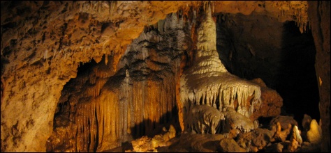Photo Credit: David July — Large formations within the Florida Caverns State Park caves as seen on the guided tour, Marianna, Florida, 12 December 2009