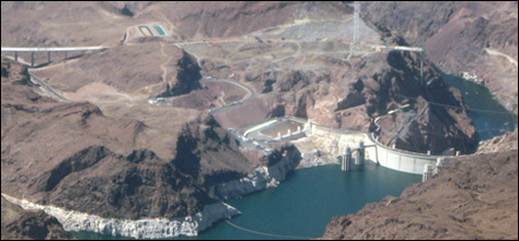 Photo Credit: David July — Hoover Dam from Flight NW172, Las Vegas, Nevada, 22 July 2008