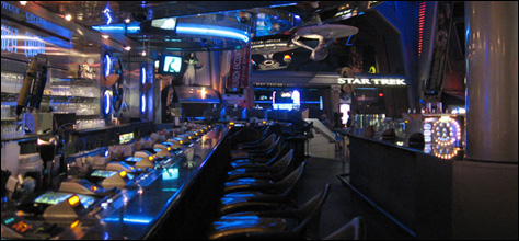 Photo Credit: David July — The SpaceQuest Bar looking toward Star Trek: The Experience, Las Vegas Hilton, 3000 Paradise Road, Las Vegas, Nevada, 22 July 2008