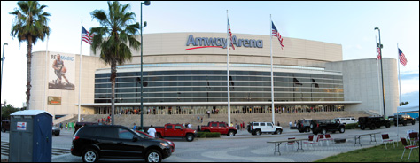 Photo Credit: David July — The northern face of Amway Arena, 600 West Amelia Street, Orlando, Florida, 24 July 2010