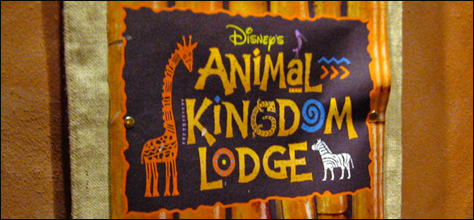 Photo Credit: David July — 'Disney's Animal Kingdom Lodge' sign outside Zawadi Marketplace, Bay Lake, Florida, 25 July 2010