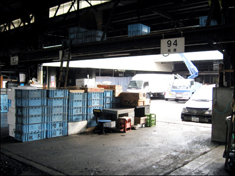 Photo Credit: David July — A typical stall in the inner market sits empty at the Tsukiji Market, Tokyo, Japan, 17 March 2008