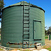 Photo Credit: David July — Metal storage silo by Butler Manufacturing Corporation of Kansas City, Missouri at the Stable Complex (1928) paddock at Pebble Hill Plantation, 1251 US Highway 319 South, Thomasville, Georgia, 12 February 2011