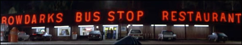 Photo Credit: Columbia Pictures — Bowdarks Bus Stop Restaurant, Starman (1984) by John Carpenter