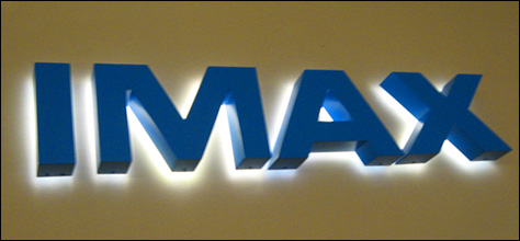 The new IMAX sign on the wall outside AMC's Theatre 19, 2415 North Monroe Street, Tallahassee, Florida, 19 September 2009