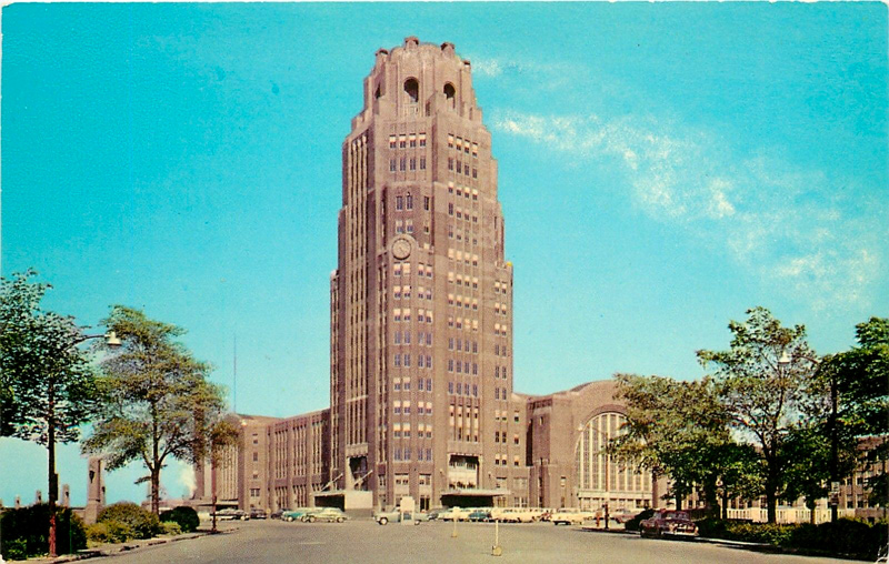 1958 Postcard of Buffalo Central Terminal in Buffalo, New York (8C-K360)