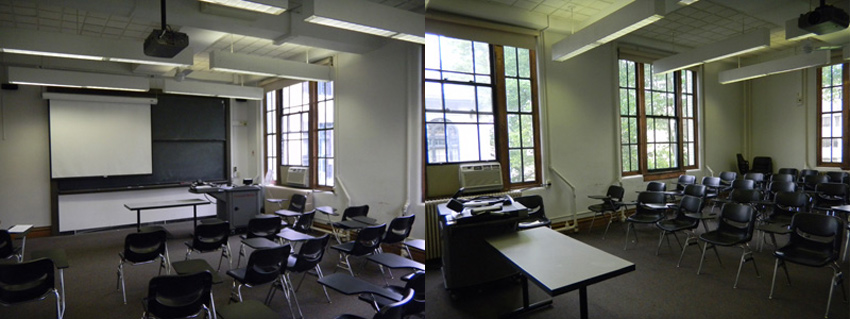 Two Photos of Baker Hall 235B