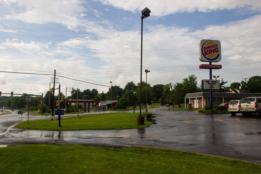 Commercial businesses at the intersection of Pennsylvania Route 51 North and Concord Lane in Rostraver Township, Pennsylvania