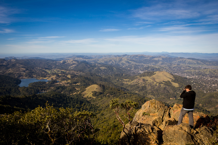 Marc Malonzo photographs redwood and oak forests, Bon Tempe Lake reservoir and the beautiful landscape from atop the Mount Tamalpais East Peak summit at the end of the Plank Walk Trail in Mount Tamalpais State Park