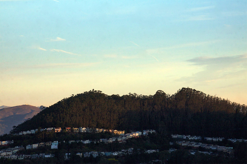 Mount Sutro from Mount Davidson at sunrise