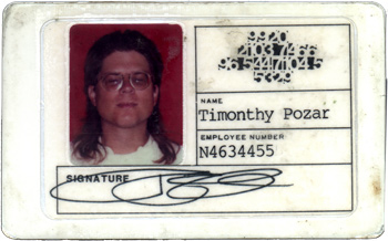 Timothy Pozar's vintage Sutro Tower identification card